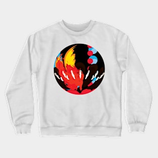 Not Today - Glitch Digital Abstract Art Colorful Vibrant Crewneck Sweatshirt